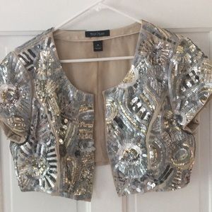 White House Black Market sequined bolero jacket